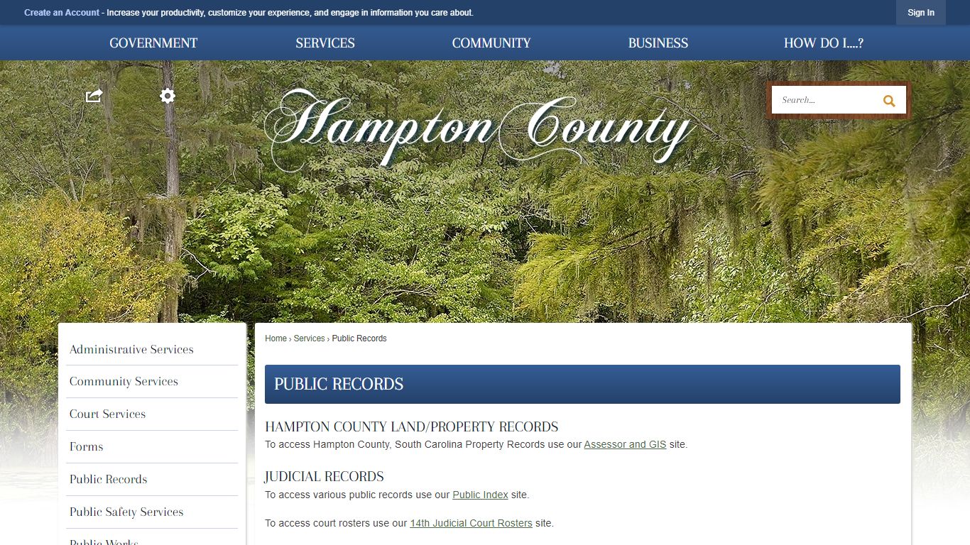 Public Records | Hampton County, SC - Official Website